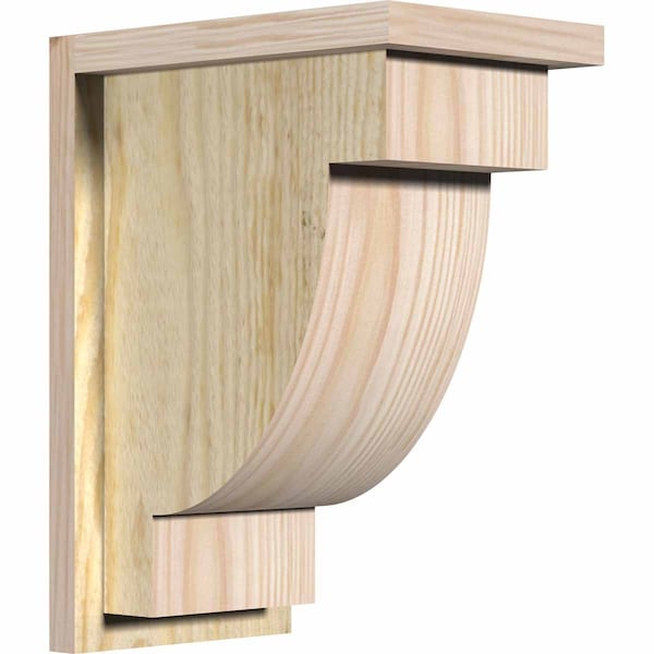 Ekena Millwork Alpine Rough Sawn Corbel w/Backplate, Douglas Fir, 8"W x 12"D x 16"H COR08X12X16ALP01RDF - main